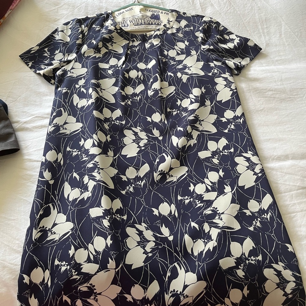 Navy and White Pretty JCrew Dress